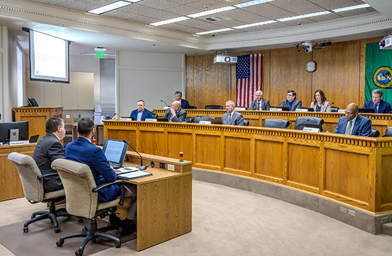 committee hearing with attendees