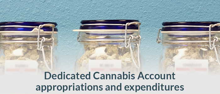 click here to view the Dedicated Cannabis Account appropriations and expenditures report
