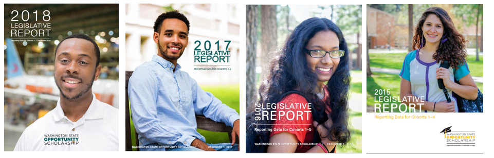 Images of 2018, 2017, 2016, and 2015 Legislative Report covers