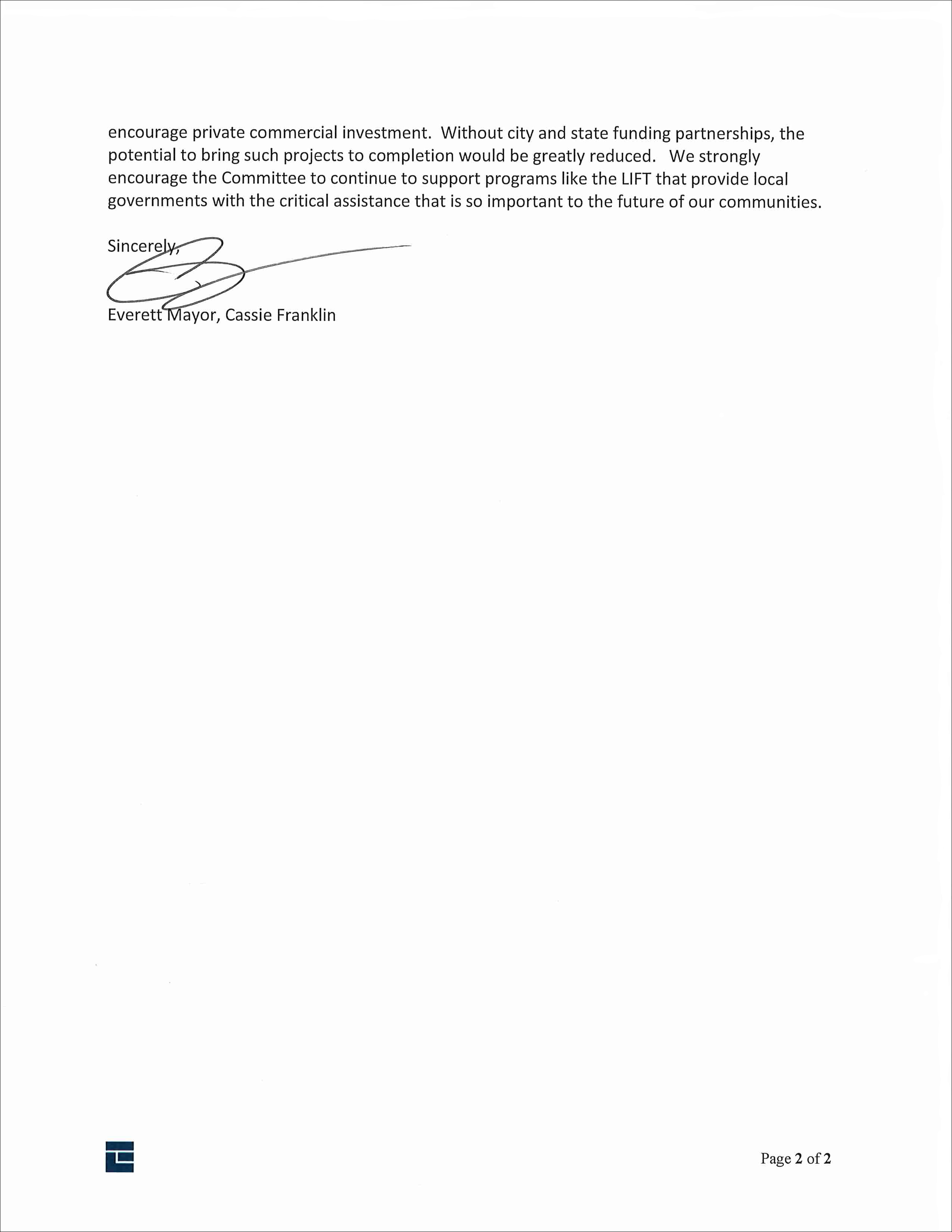 Page two of the City of Everett's response