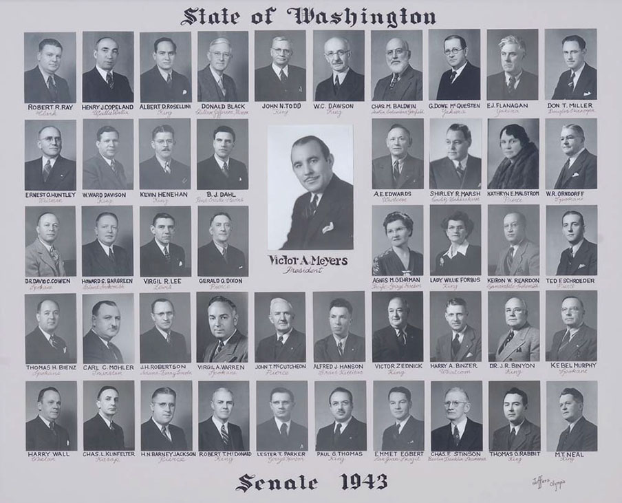 Senate class photo for the class of 1943